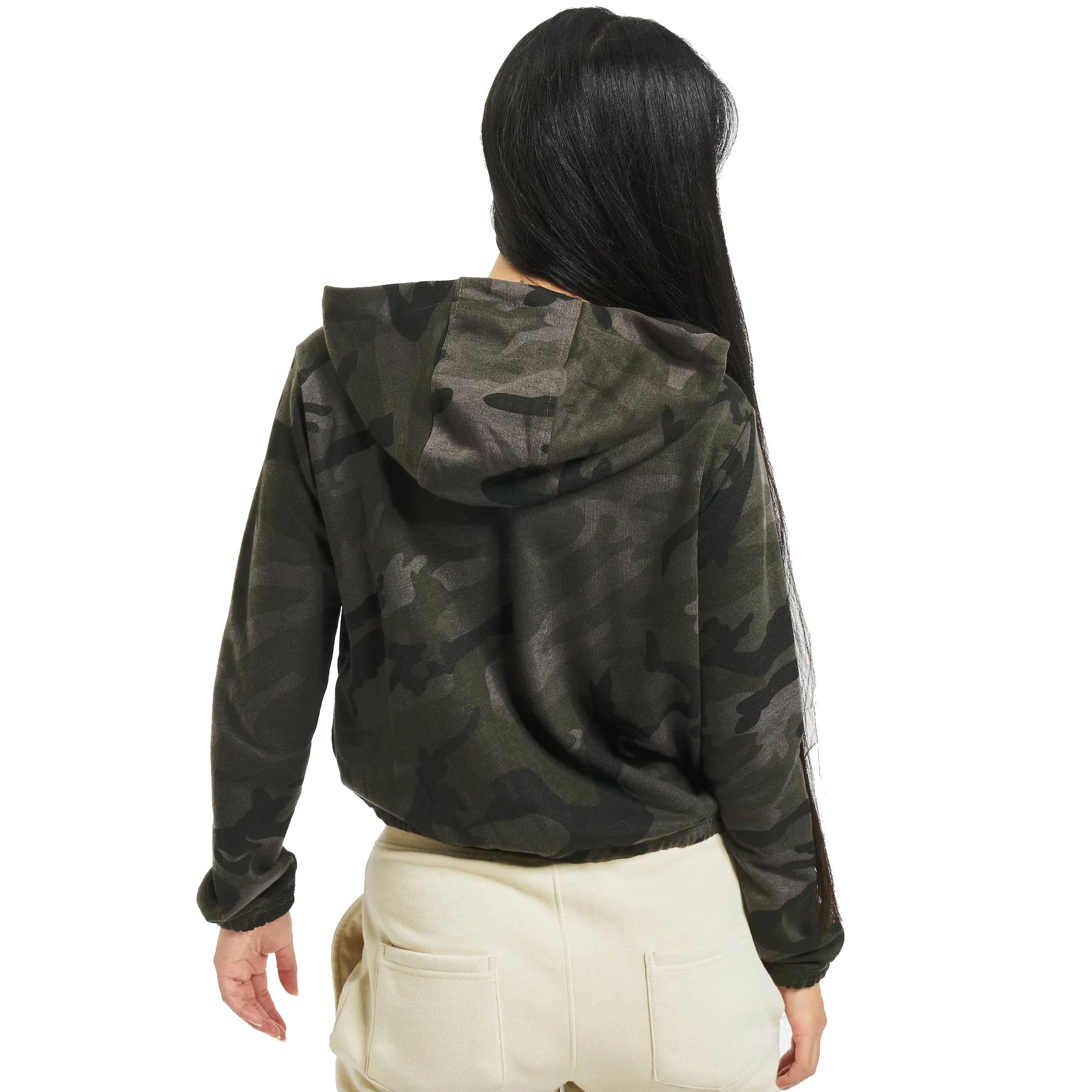 Camo Cropped Hoodie