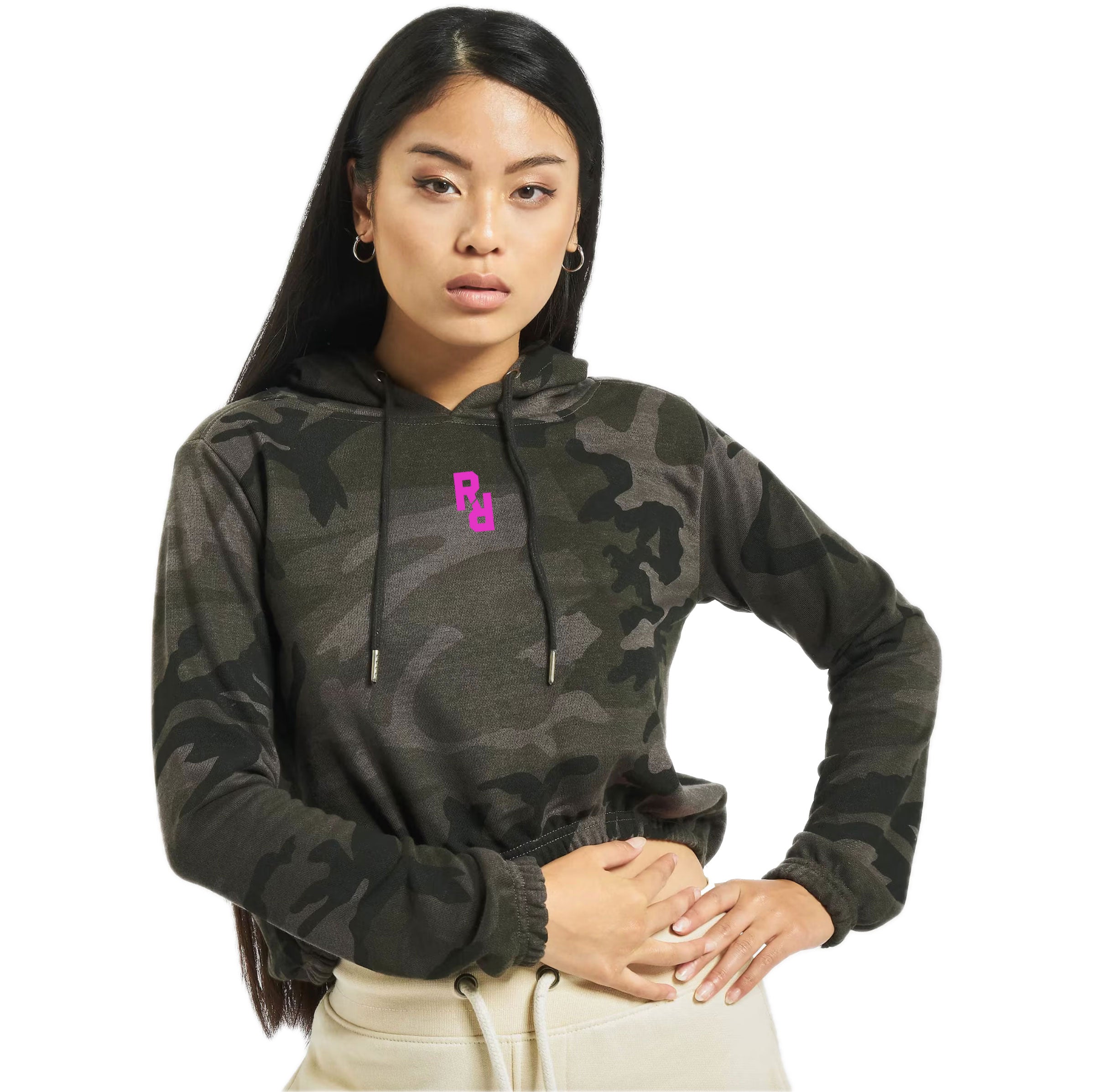 Camo Cropped Hoodie