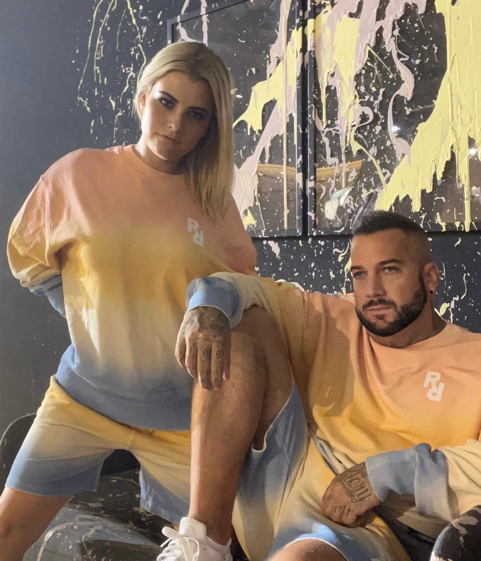 Kurze Joggerhose "Ombre" -Unisex