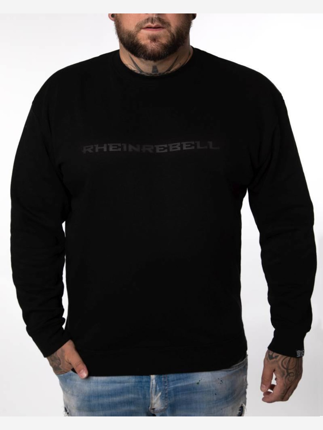 Crewneck „Black in Black“ Rheinrebell - Unisex