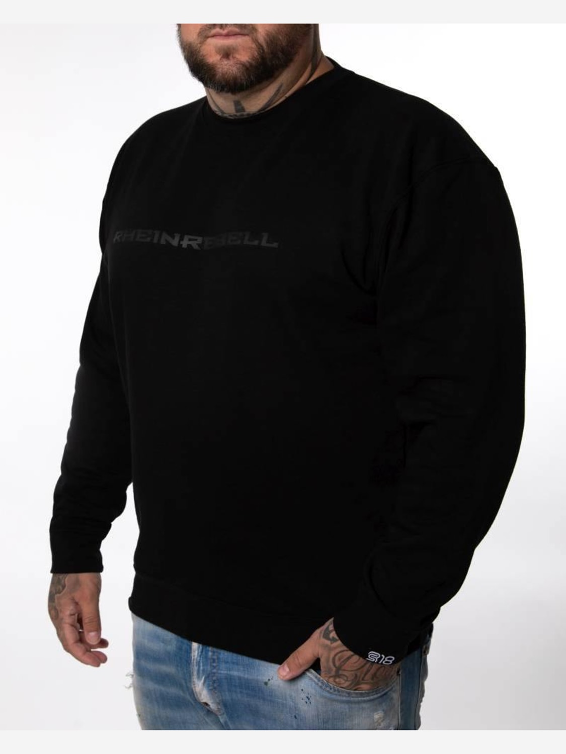 Crewneck „Black in Black“ Rheinrebell - Unisex