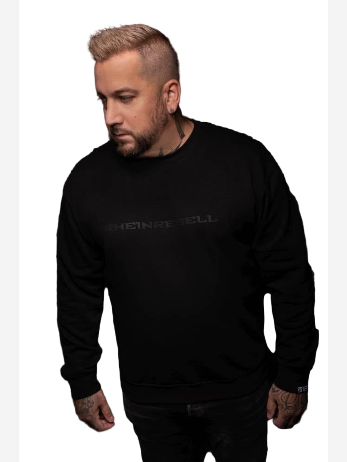 Crewneck „Black in Black“ Rheinrebell - Unisex